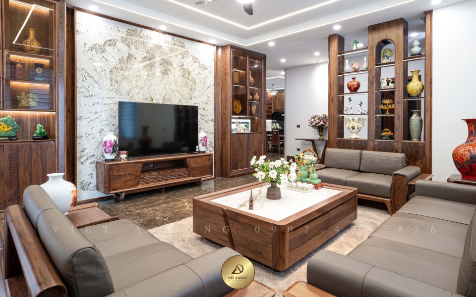 Thi công biệt thự gỗ óc chó Điện Biên - Anh Dũng